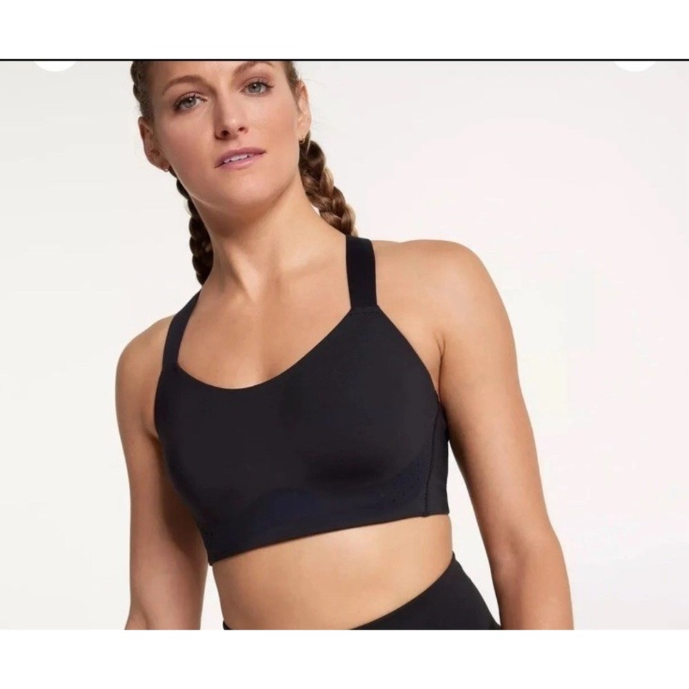 CALIA Empower Sports Bra Women's 42D Pure Black High Support WAX37111E New $68